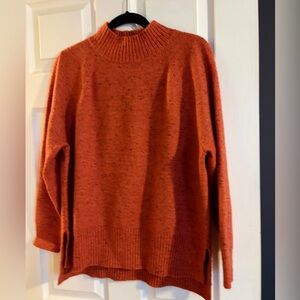 LOFT Vibrant Orange Turtleneck Sweater